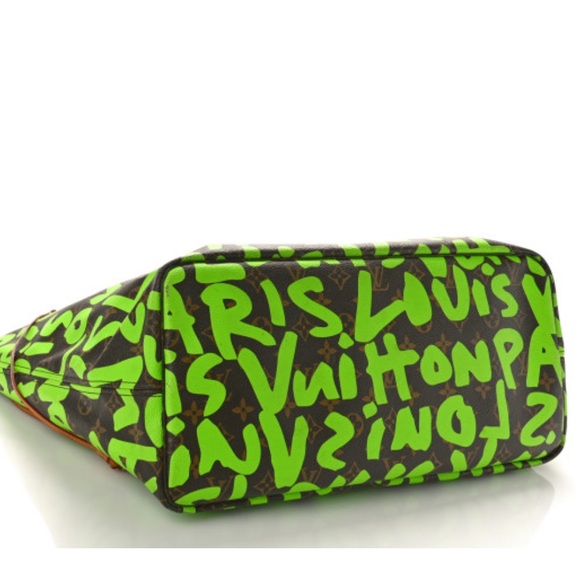 Louis Vuitton Green Grafitti GM Neverfull - Picture 2 of 10